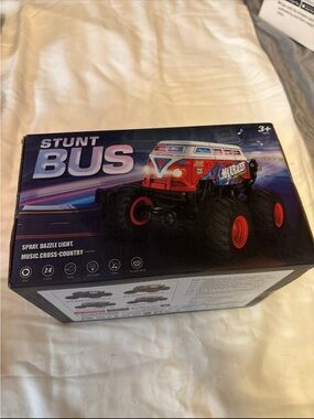 Kids Toy - Red and White Monster Truck Bus